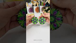 Making a handpainted DotMandala earring diycrafts handpainted handmadejewellery art artist [upl. by Gaylene]