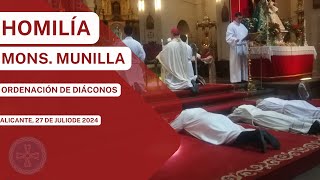 Mons Munilla  Homilía ordenación de diáconos [upl. by Eilrahs]