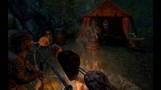 Skyrim  Bard Music Lute Flute Drum [upl. by Accem]