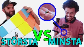 Världens största VS världens minsta Rubiks kub [upl. by Leahcim146]