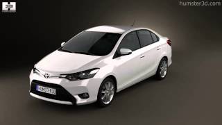 Toyota Vios 2016 3D model by 3DModelsorg [upl. by Bachman]