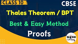 Thales Theorem l Basic Proportionality Theorem  BPT  Proof ll Triangles Class10 [upl. by Cath]