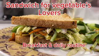 Sandwich for vegetables lovers  breakfast amp daily routine  sandwich breakfast dailyroutine [upl. by Aihsaei251]