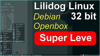 Lilidog Distro Linux leve base Debian com Openbox Linux para PC fraco e com poucos recursos 32 bit [upl. by Annahael]