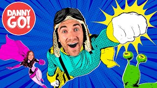 quotKaPowquot Superhero Dance 💥🦸🏻‍♂️ Super Hero Brain Break  Danny Go Songs for Kids [upl. by Burrows]