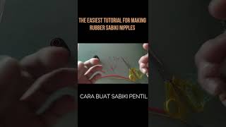 The easiest tutorial for making rubber sabiki nipples mancingpinggiran gtpopping fishing fish [upl. by Schlessinger259]