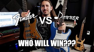 100 Guitar vs Fender Stratocaster  Donner DST100T Review [upl. by Betti]