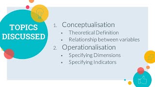 Lecture 5 Conceptualisation and Operationalisation [upl. by Blaise]