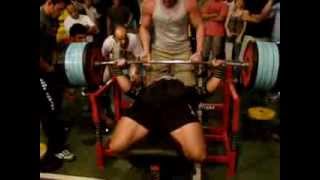 Record Brasileiro de Supino  350kg  Gilberto Silva [upl. by Schilling]