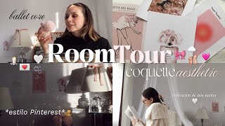 TOUR por mi HABITACIÓN COQUETTE AESTHETIC 🎀🧸🩰 dormitorio soñado estilo Pinterest 🤍 [upl. by Eetnod563]