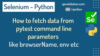 Fetch data from pytest command line arguments like browserName env etc [upl. by Lane]