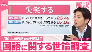 【国語に関する世論調査】「言葉の本来の意味」覚えていますか？「新しい表現」の浸透は？ [upl. by Ahseral]