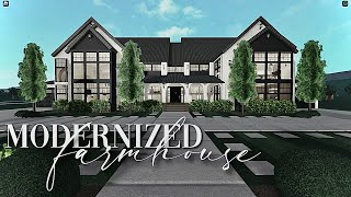 Bloxburg Modernized Vintage Farmhouse  No Large Plot  Large Realistic House Build [upl. by Ahsercal542]