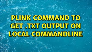 plink command to get txt output on local commandline [upl. by Nevaeh]