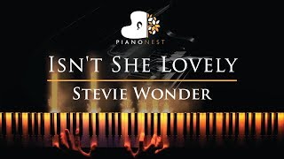 Stevie Wonder  Isnt She Lovely  Piano Karaoke  Sing Along Instrumental Cover with Lyrics [upl. by Enaenaj]