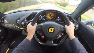 Driving my Ferrari 488 Pista POV Launch Control Acceleration Rev Off Video 2020 [upl. by Lalise]