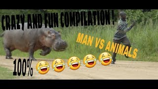 RUN MEME COMPILATION  MAN VS ANIMALS 100 😂😂😂 [upl. by Celestia88]