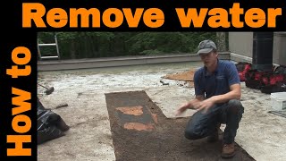 Easy Fast install of a Flat Roof Scupper to Drain water DIY Remove pooling water [upl. by Navetse888]