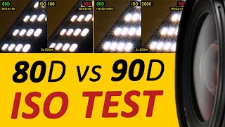 CANON 80D vs 90D ISO test  comparison [upl. by Herra]