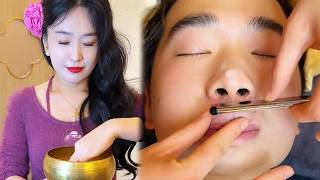 💈ASMR  Exfoliate a mans face 🪒 Old fashioned shaving Facial skincare [upl. by Eivlys119]