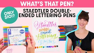 Honest Review of the Staedtler DoubleEnded Lettering Pens Whats That Pen [upl. by Amando]