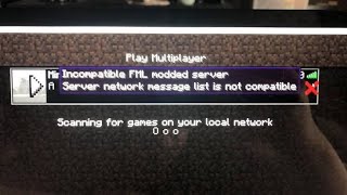 Fix Incompatible FML Modded Server Mod List Is Not Compatible On Minecraft Problem Solve [upl. by Akeme361]