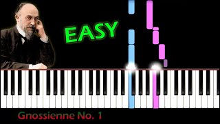 Erik Satie  Gnossienne No 1  EASY Piano Tutorial [upl. by Attenod]