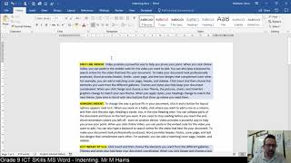 Indenting text and paragraphs in Microsoft Word [upl. by Ajiak]