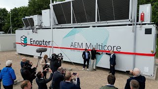 Enapter unveils the world’s first megawattclass AEM Electrolyser for green hydrogen production [upl. by Drusus]