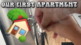 OUR FIRST APARTMENT TOUR AT 22 [upl. by Ahsiuq]