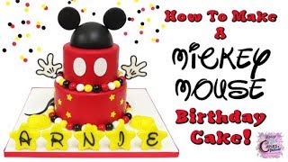 Mickey Mouse Birthday Cake How To Make A Mickey Mouse Birthday Cake [upl. by Christian399]