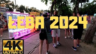 Łeba  Lato 2024  wieczorny spacer po mieście  4k60fps [upl. by Ytiak]