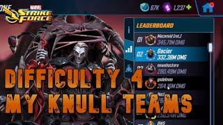 Difficulty 4 Knull Teams  Marvel Strike Force [upl. by Aruon]