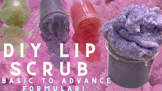 Diy Lip Scrub How to make a 3 different Lip Scrubs with formulasBasic to Advanced Recipes [upl. by Standice82]