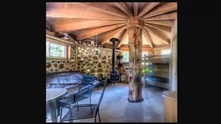 Cheap Homes Made With Firewood  Cordwood Construction Methods [upl. by Llewop]