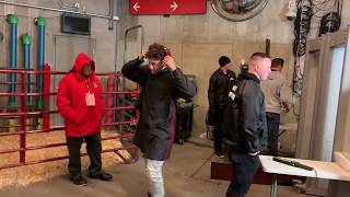 Patrick Mahomes arrives at Arrowhead stadium ahead of AFC Divisional game [upl. by Linnette499]