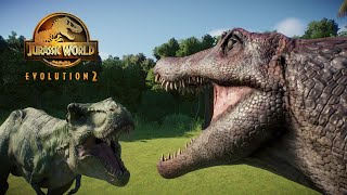 Spinosaurus vs TRex Bull and TRex Buck Recreation [upl. by Asiel]