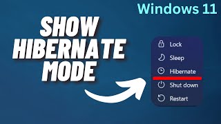 How to Show Hibernate in Power Menu on Windows 11 [upl. by Llenrad]