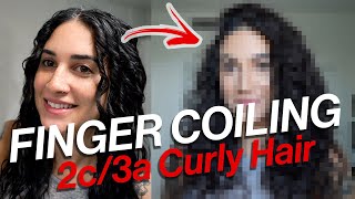 FINGER COILING My 2c 3a Hair For The FIRST TIME [upl. by Asilej]