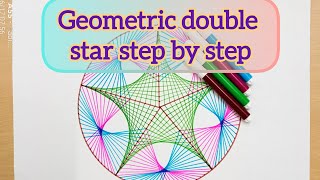 How to draw a geometric double star in a pentagon step by step  Grooming Skills [upl. by Fitts]