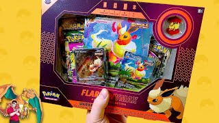 Hard to find  Pokemon Flareon Vmax Premium Collection Box Opening [upl. by Narok997]