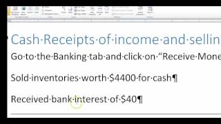 Receiving Cash in MYOB AccountRight Student Edition 2015 [upl. by Narine]