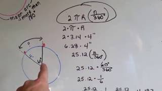 Major or Minor Arc Arc Length Theorem Geometry 179 [upl. by Emee274]