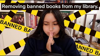 I removed every banned book from my library  Banned Books Week 2024 [upl. by Einniw951]