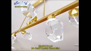 eSenlite Luxury Gold Finish Large Crystal Chandelier [upl. by Schreibman]