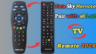 How To pair tata play hd SetUp box remote with Tv remote [upl. by Nomled]