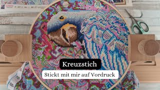 Stickt mit mir auf Vordruck kreuzstich flosstube [upl. by Thekla392]