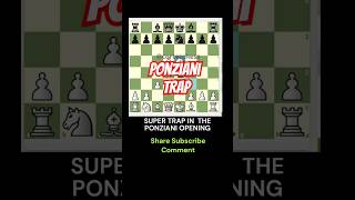 HOWTODO FANTASTIC TRAP IN PONZIANI OPENING chess schach ajedrez xadrez caturday chessgame [upl. by Silber416]