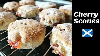 Traditional Cherry Scones  Easy scone recipe [upl. by Reklaw]