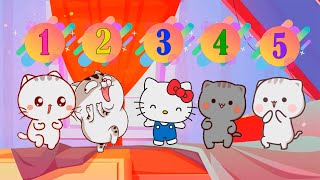 Five Little Kittens  Nursery Rhymes  Kids songs  Dance version  Childrens Videos [upl. by Tessa]